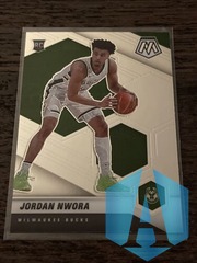 JORDAN NWORA 2020-21 Panini MOSAIC Chrome Base RC #219 Milwaukee Bucks